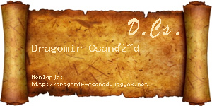 Dragomir Csanád névjegykártya