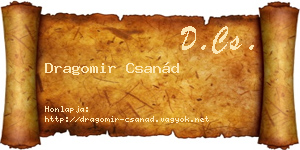 Dragomir Csanád névjegykártya