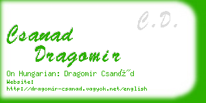 csanad dragomir business card